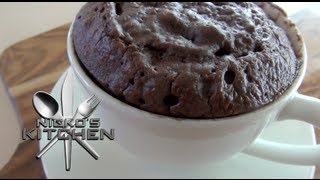 5 MINUTE MOCHA MUG CAKE  Nickos Kitchen [upl. by Drofwarc]