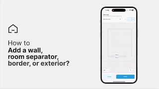 How to add a wall room separator border or exterior on HomeByMe mobile app  HomeByMe Tutorials [upl. by Elwin896]