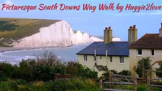 South Downs Way Cliffs at Beachy Head Birling Gap on over the famous Seven Sisters Cliffs UK [upl. by Som272]