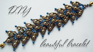 Bracelet  How to make bracelets  DIY  Beaded Bracelet Tutorial  Black Pearl [upl. by Naillig]