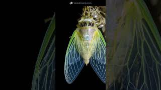 Cicada molts and quotgrowsquot his wings TimeLapse [upl. by Zurkow]