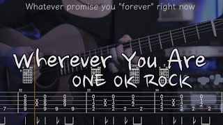 Wherever You Are Acoustic live ver   ONE OK ROCK  TAB  演奏解説  弾き方 [upl. by Mano530]