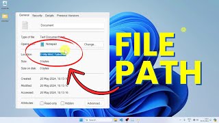 How to Get File Location in Windows 11 See File Location in Windows [upl. by Atirahs]