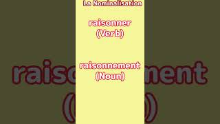 Let us learn French nominalisation apprendrelefrançais education nominalisation french [upl. by Oiralednac]