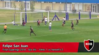 Newells 2 vs Velez 1  Superliga de Juveniles 2018  Final 6ta div [upl. by Einiffit841]