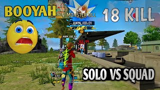 18 Kill Solo vs Squad Full Gameplay  Garena Free Fire  Cyber Gamer [upl. by Janiuszck]