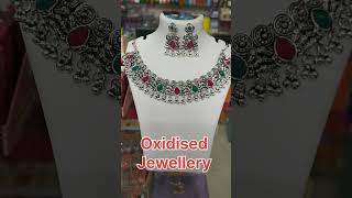 Oxidised Jewellery 🥰 oxidised choker oxidised shorts youtubeshorts viralvideo [upl. by Ahidam904]