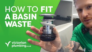 How to Fit a Basin Waste Quick Guide  Victorian Plumbing [upl. by Nauqit379]