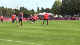 Philipp Lahm erzielt im Trainingsspiel ein schönes Tor [upl. by Adaven809]