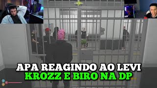 APA REAGINDO AO LEVI KROOZZ E BIRO TILTANDO OS POLÍCIAS NA DP E CORINGA FECHANDO A LIVE COM A PIADA [upl. by Gnot123]