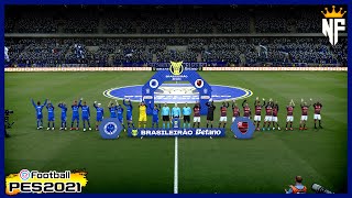 CRUZEIRO X FLAMENGO  Brasileirão Série A 2024 ⚽ Gameplay Simulação PES 2021 [upl. by Nitsew]