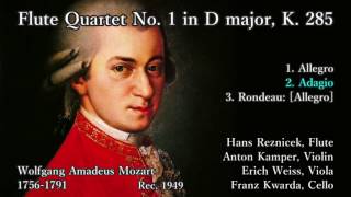 Mozart Flute Quartet No 1 K 285 Reznicek 1949 モーツァルト フルート四重奏曲第1番 レズニチェク [upl. by Acsirp5]