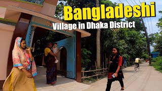 Bangladeshi Village Walking Tour in Dhaka District  walk in Nobabgonj Village [upl. by Saudra263]