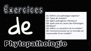 Phytopathologie  Exercices  évaluation corrigé [upl. by Jorgenson997]