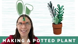 3D Paper Quilling Tutorial Creating a Potted Plant House Plant Ferns  Loud ASMR [upl. by Allevon273]