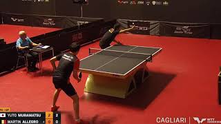 Yuto Muramatsu vs Martin Allegro  Full Match  Short Form  QF  WTT Feeder Cagliary [upl. by Fabrianne729]