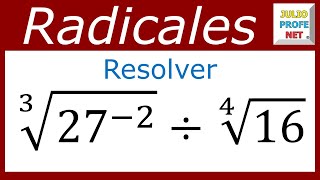 DIVISIÓN DE RADICALES NUMÉRICOS [upl. by Schell745]