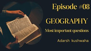 E08MCQs  Geography  NDACDSNTPCSSC  other competitive exams [upl. by Cherey]