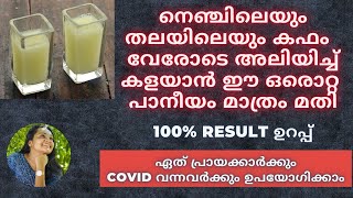 എത്ര പഴകിയ കഫം അലിയിച്ച്‌ കളയാൻ ഇതൊന്ന് മതിKapham Treatment in Malayalam കഫക്കെട്ട് മാറാൻ💯 [upl. by Kamerman114]