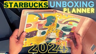 UNBOXING STARBUCKS 2024 PLANNER [upl. by Nosremaj]