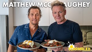 Gordon Ramsay Teaches Matthew McConaughey How to Make the Ultimate Steak amp Eggs [upl. by Kenweigh]