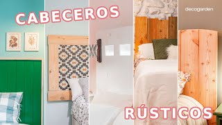 Dormitorios rústicos con estas ideas de cabeceros de cama  Decogarden [upl. by Ydnir]