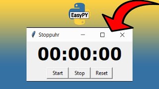 Python Tutorial 44 Stoppuhr mit GUI amp Liveanzeige [upl. by Alford]