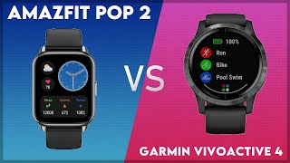 Amazfit Pop 2 vs Garmin Vivoactive 4 Comparison [upl. by Carol]