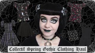 SPRING GOTHIC CLOTHING HAUL  COLLECTIF  GOTH ALTERNATIVE FASHION  UNIQUE AFFORDABLE CLOTHING [upl. by Kinch]