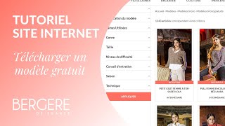 Comment télécharger un modèle gratuit de tricot  Bergère de France [upl. by Artnoed]