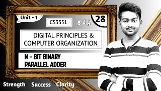 n Bit Binary Parallel Adder in Tamil  Digital Principles and Computer Organization in Tamil Unit 1 [upl. by Bower]