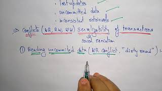 Concurrency Control in dbms conflicts of serializabity of transactions DBMS [upl. by Edaj835]