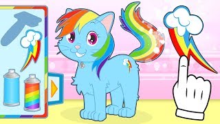 BABY PETS 🌈 Kira Dresses up as Rainbow Pony  Cartoons for Children [upl. by Hans627]