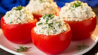 Tomates rellenos − ¡Sorprenda a sus invitados con un delicioso aperitivo  Gustoso TV [upl. by Kolnos]