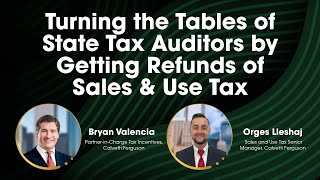 Turning The Tables of Sales Tax Auditors by Getting Refunds of Sales amp Use Tax [upl. by Ninerb]