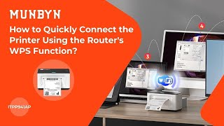 【MUNBYN RealWriter ITPP941AP Support AirPrint】Connect the Printer Using the Routers WPS Function [upl. by Jesse]