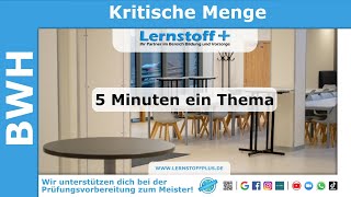 Industriemeister  Logistikmeister  BWH  Kritische Menge [upl. by Inaffyt]