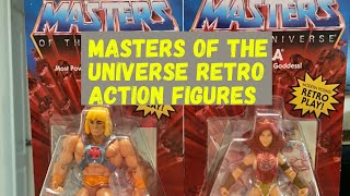 Masters of the Universe Heman Teela and Battle Cat Retro Action Figure Review [upl. by Duax]