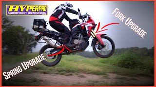 Africa Twin  Affordable Suspension Upgrade with Hyperpro Springs [upl. by Merill]