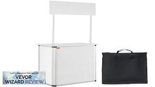 VEVOR Promotion Counter Table Portable Tradeshow Podium Table 3091quot x 1496quot x Review [upl. by Mackoff]