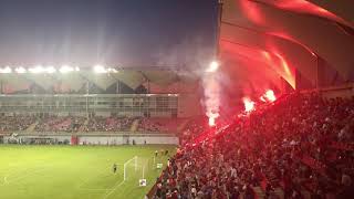 Barra “Los Rediablos” de Ñublense  Noche Roja 2019 [upl. by Crystie]