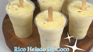 Helados de coco fácil de preparar en casa 🏠 🍦😍😋 [upl. by Yenroc878]