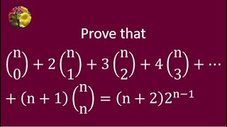 Proving the required result using binomial theorem and differentiation [upl. by Grenier]