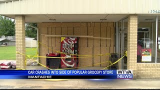 Car crashed into small grocery store in Mantachie [upl. by Yetnom]