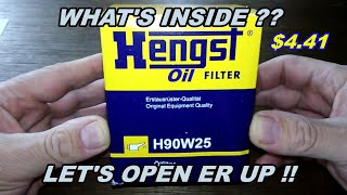 Hengst Oil Filter Cut Open H90W25 Oil Filter Review [upl. by Florio]