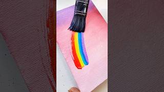 Rainbow cloud acrylicpaintingAcrylic painting on canvas art painting youtubeshortsyoutubeshort [upl. by Okimik758]