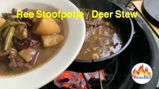 Zelf een Ree stoof wild stoof  van ree leftovers  in de DO maken  Deer stew [upl. by Yraillih]