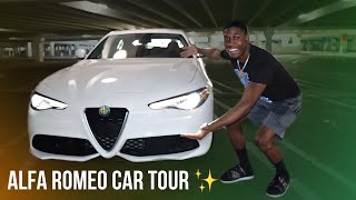 MY NEW CAR TOUR   ALFA ROMEO GIULIA ✨ [upl. by Demetre]