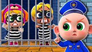 Baby Police Officer Chase Thief  Five Little Thieves  More Funny Kids Songs amp Nursery Rhymes [upl. by Northington]