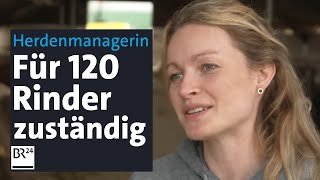 Als Herdenmanagerin auf einem Milchhof für 120 Rinder zuständig  Abendschau  BR24 [upl. by Stilu]